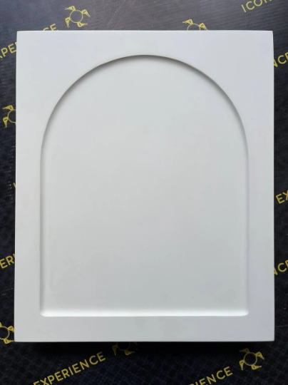 Gessoed icon board with a rectangular raised top border 30х25cm (12"x10")