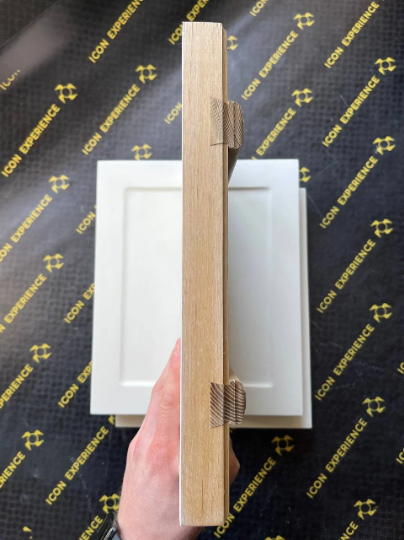 Gessoed wooden icon boards with raised borders and oak bracers 25x30cm (10x12")