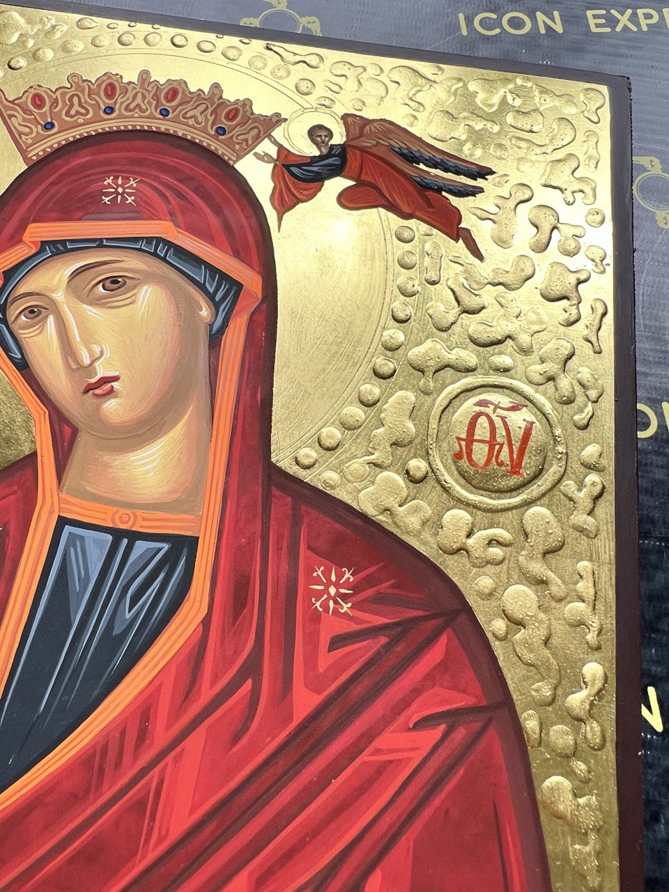 Virgin Mary Galaktotrophousa, Nursing Madonna, Handpainted icon