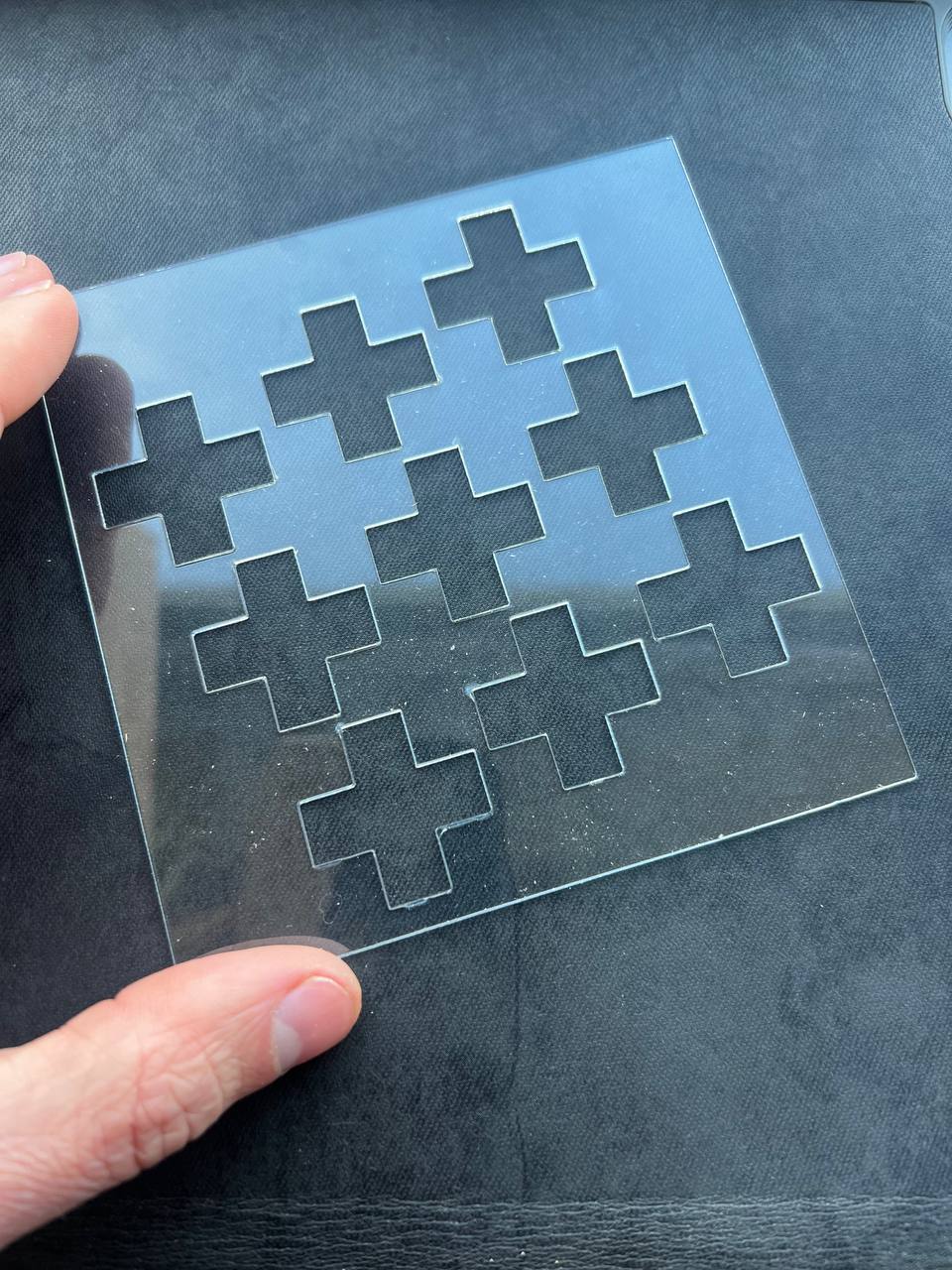 Set of plastic cross stencils (6 pieces)