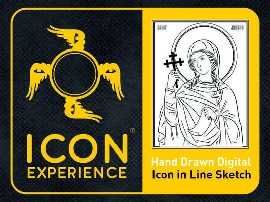 Boceto de arte lineal digital de Santa Juliana