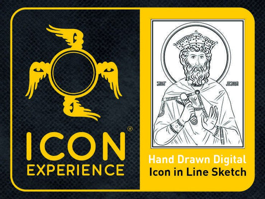 Boceto de arte lineal digital de San Josué