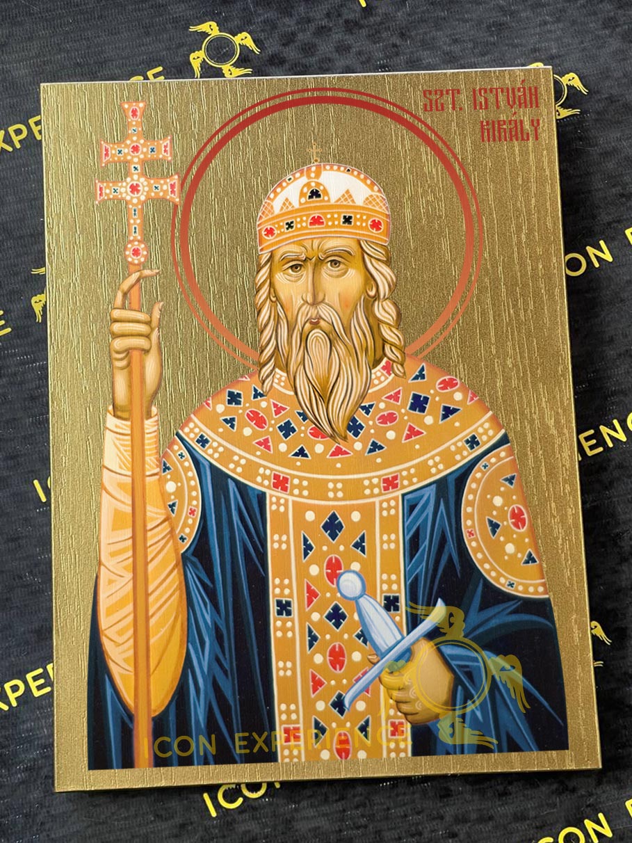 Saint Stephen of Hungary Byzantine Iconography Christian Art Gift