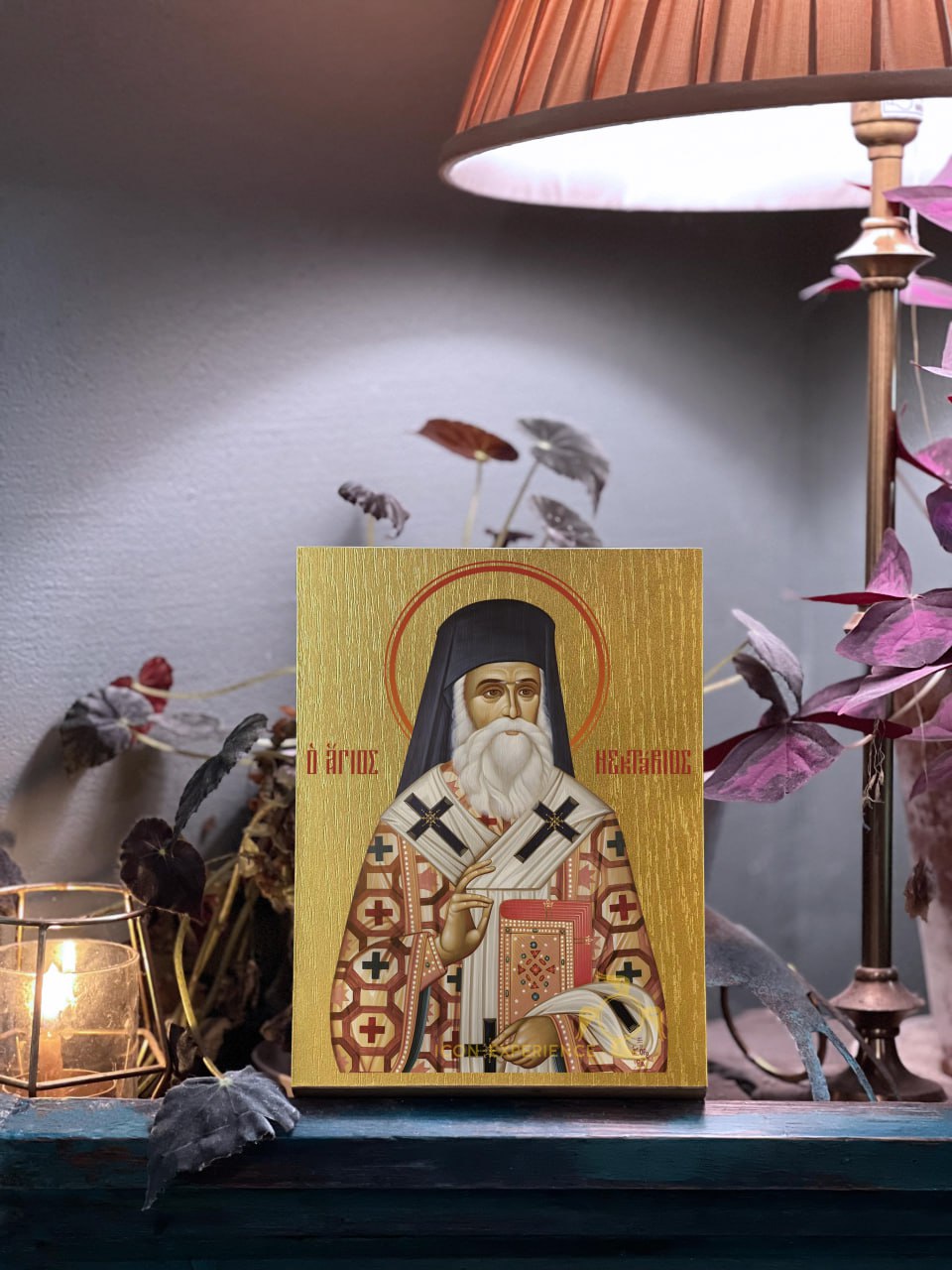 Saint Nectarios Of Aegina Byzantine Iconography Christian Art Gift