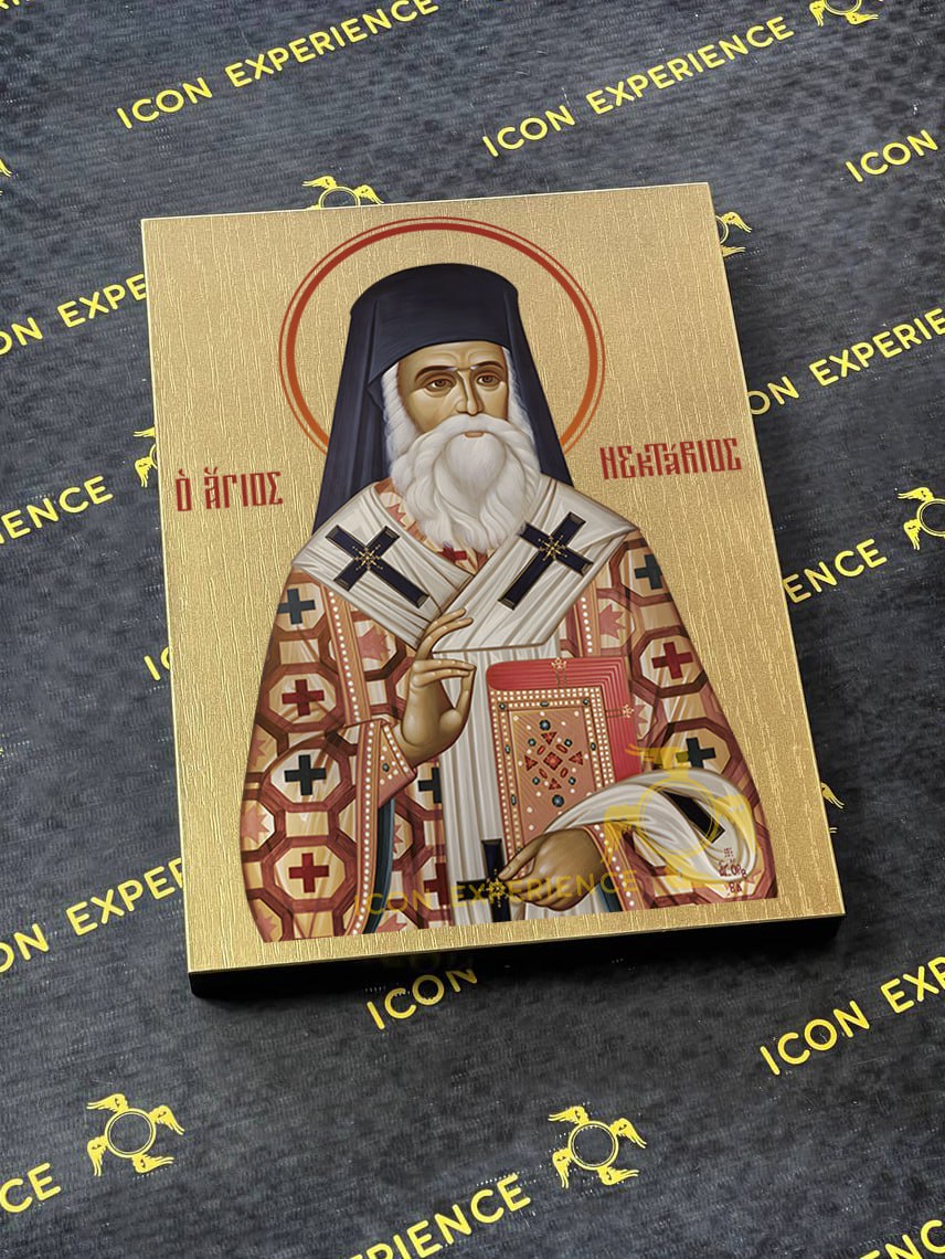 Saint Nectarios Of Aegina Byzantine Iconography Christian Art Gift
