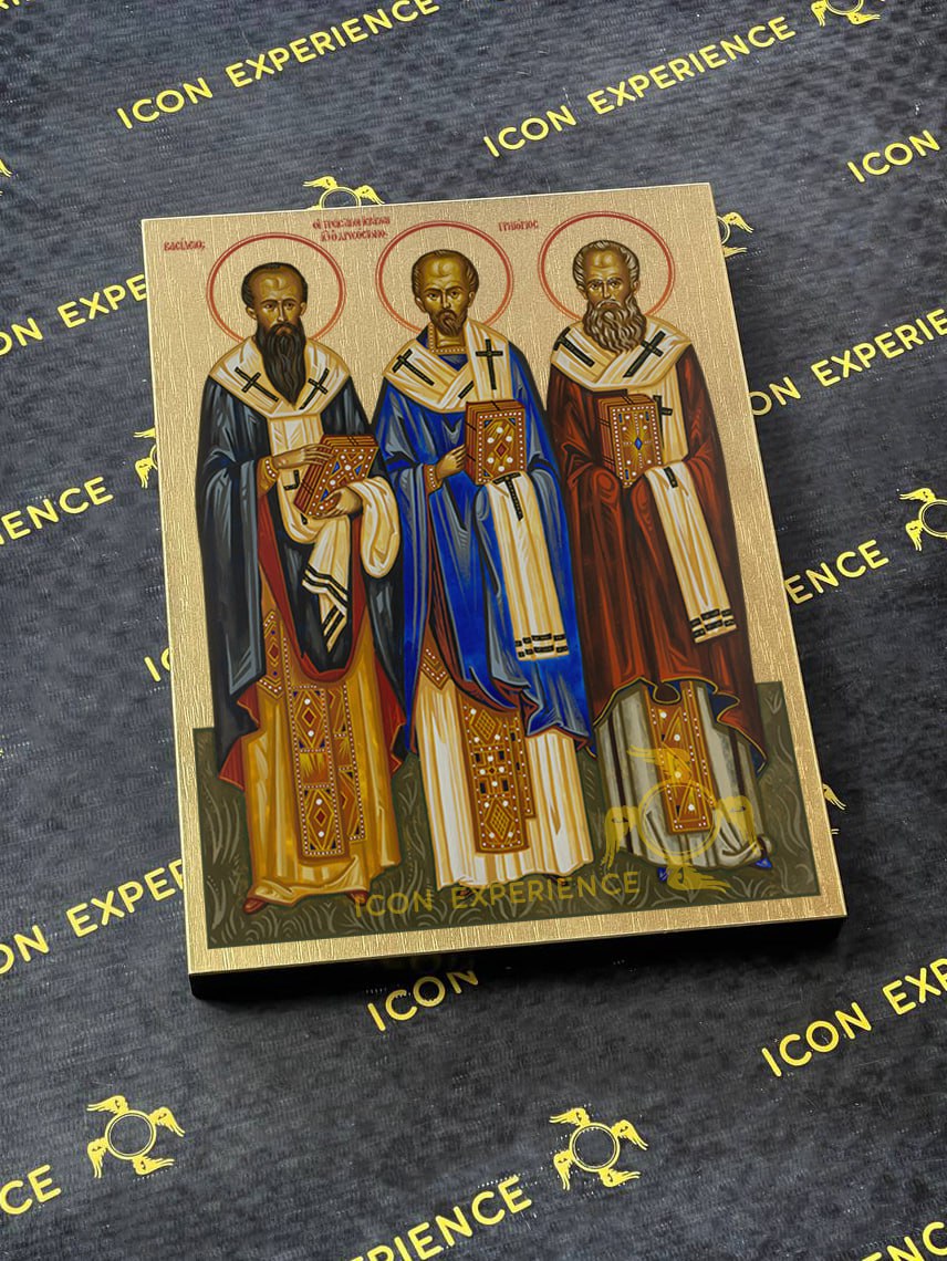 Three Holy Hierarchs Byzantine Iconography Christian Art Gift