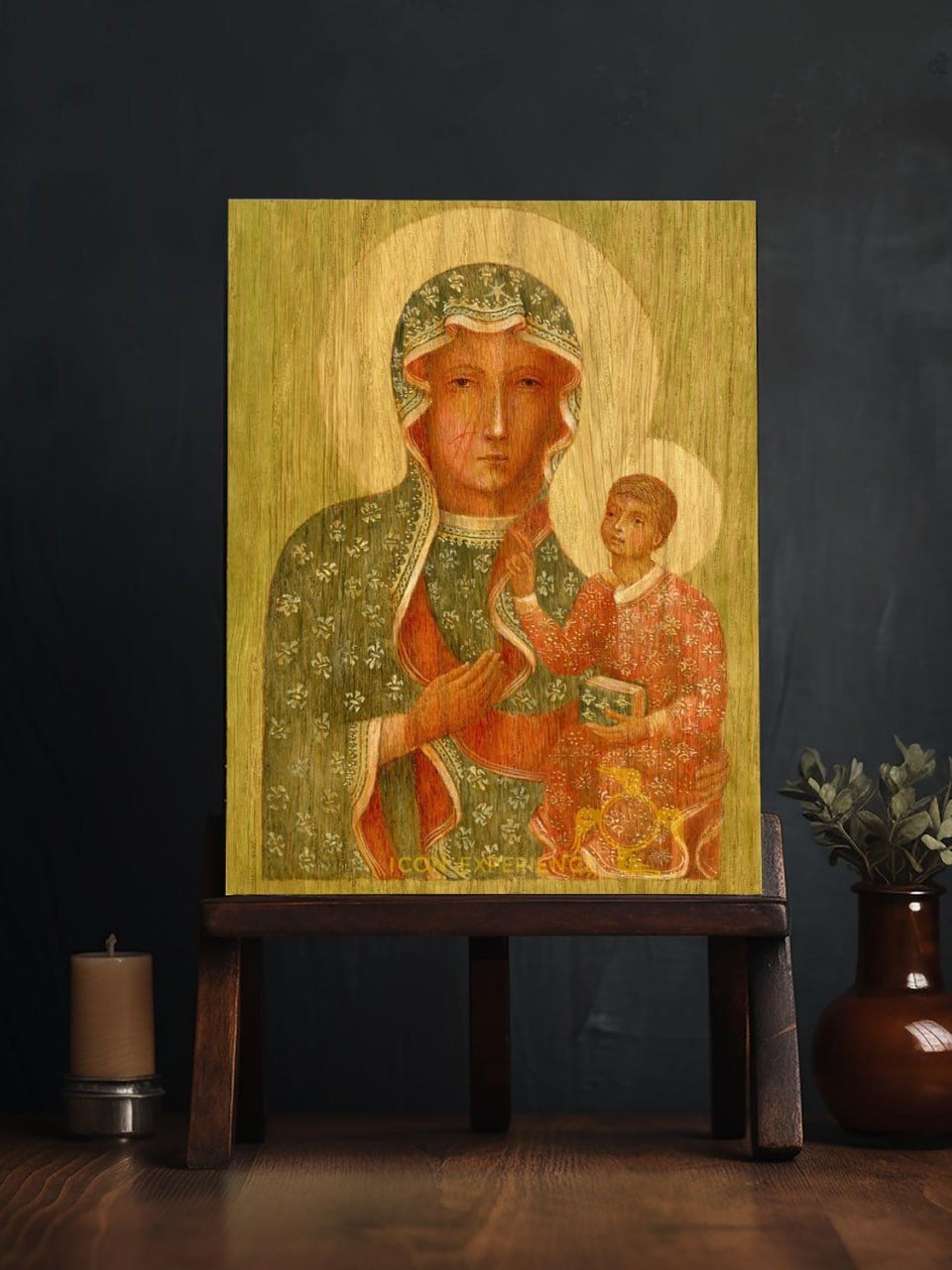 Our Lady of Częstochowa Byzantine Iconography Christian Art Gift