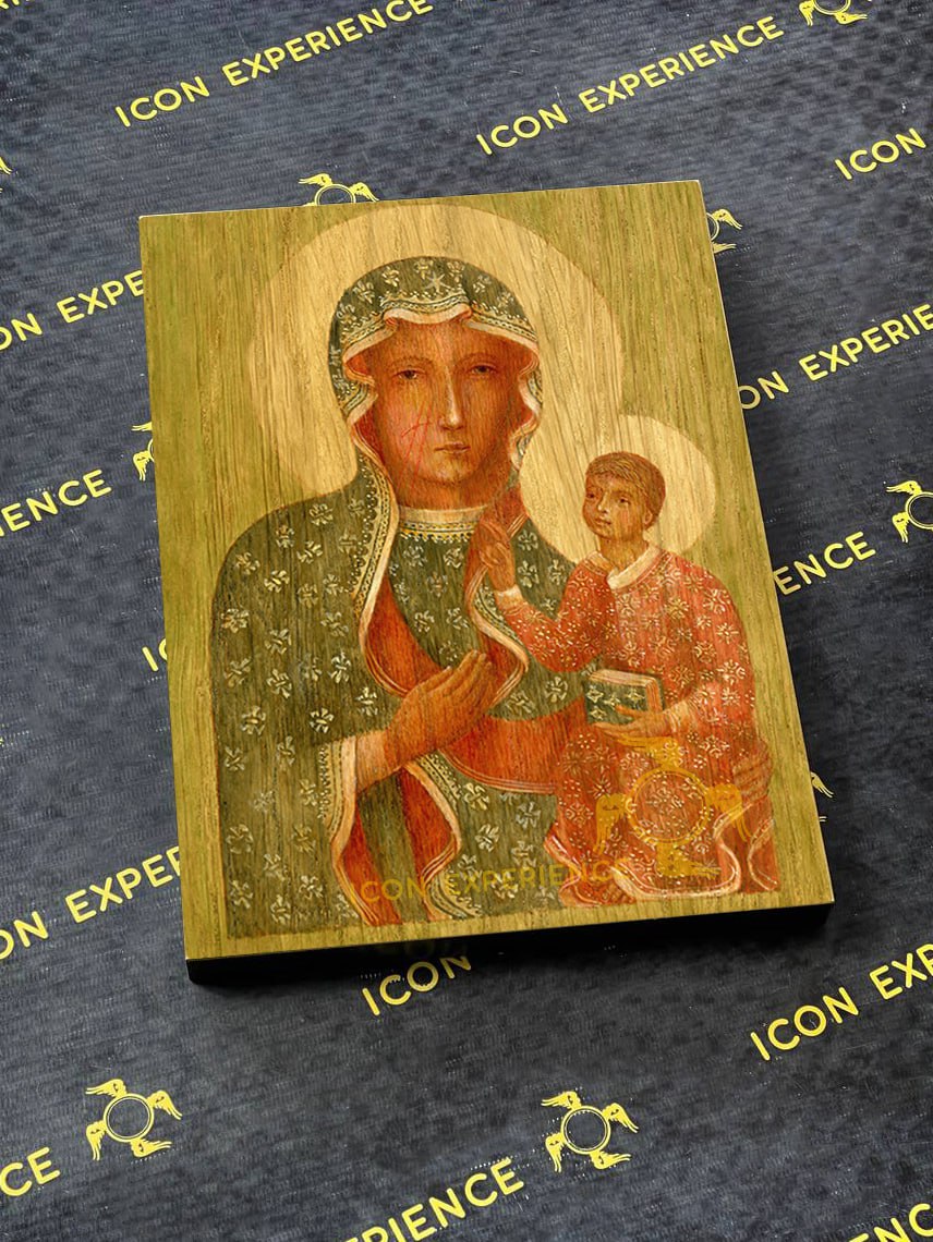 Our Lady of Częstochowa Byzantine Iconography Christian Art Gift