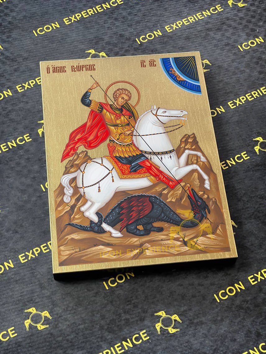 Saint George The Great Martyr Byzantine Iconography Christian Art Gift