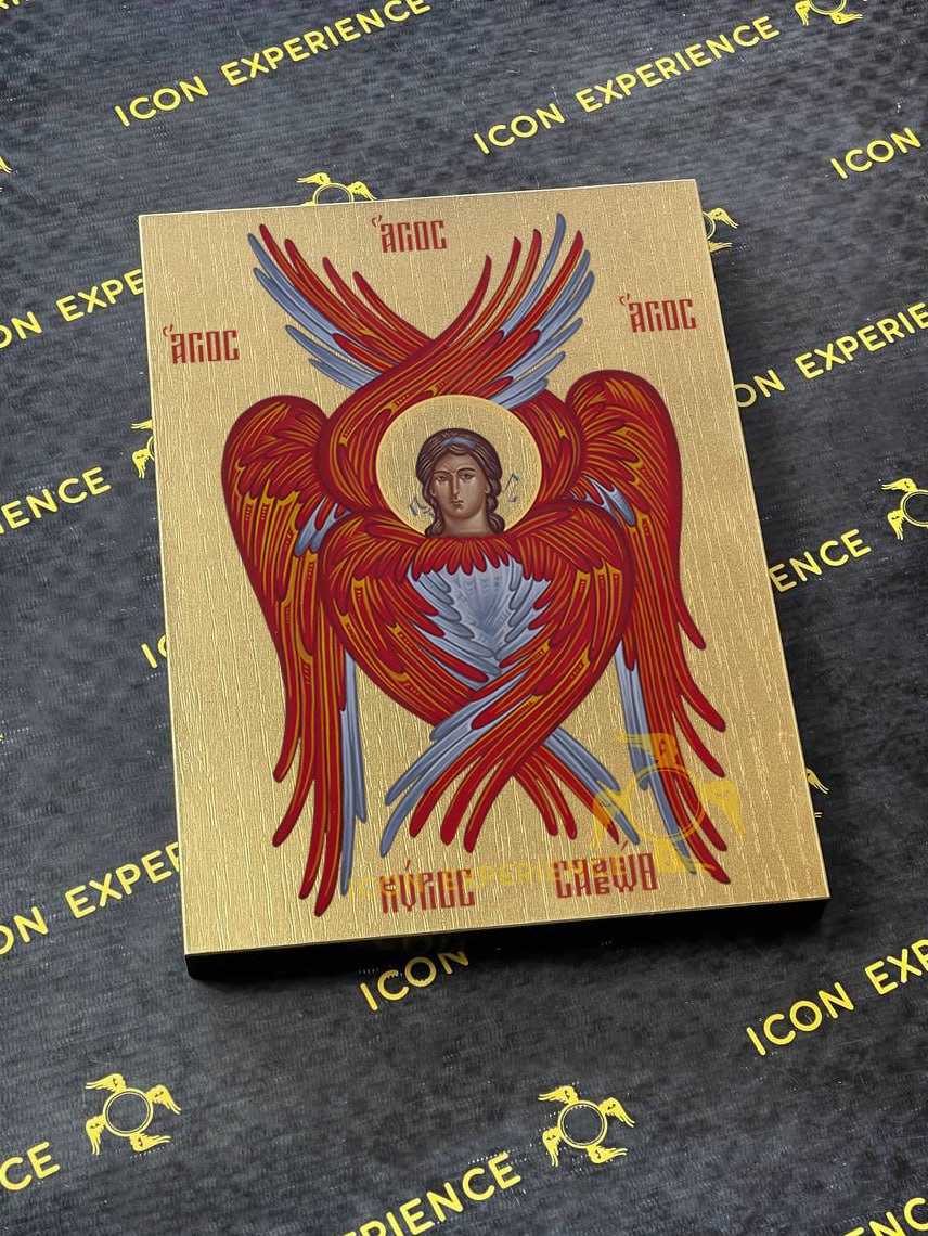 Six winged Seraphim Cherub Angel Byzantine Iconography Christian Art Gift