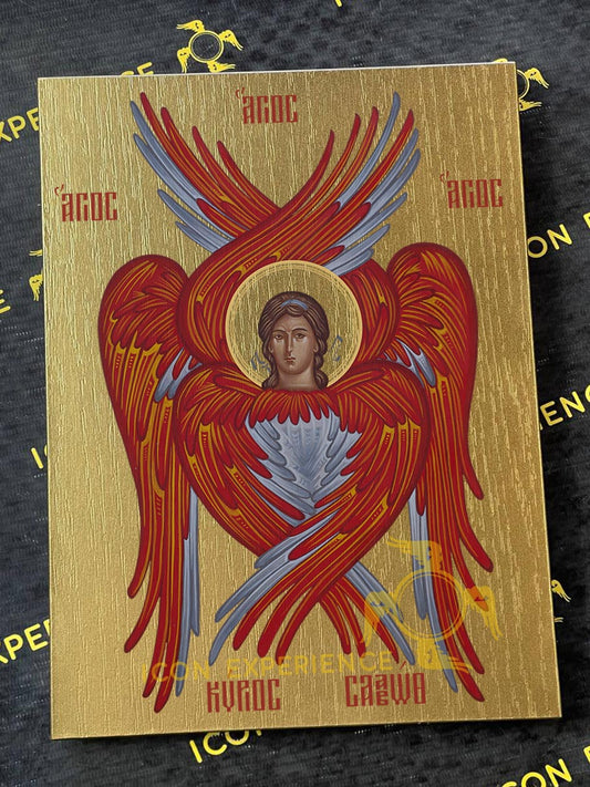 Six winged Seraphim Cherub Angel Byzantine Iconography Christian Art Gift