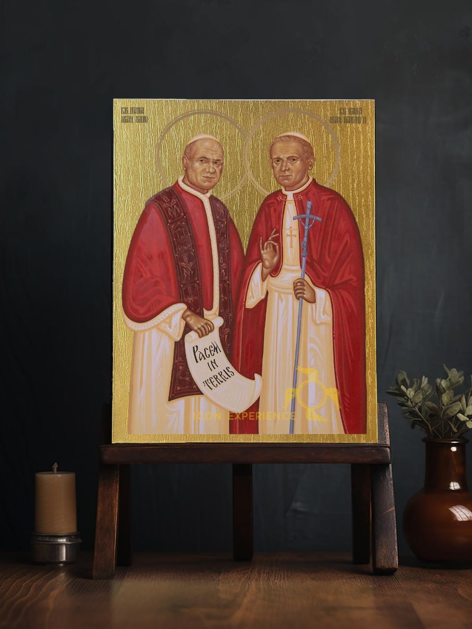 Saint Pope John XXIII and Saint Pope John Paul II Byzantine Iconography Christian Art Gift