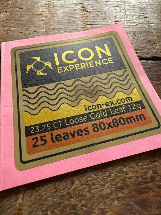 Gold Leaf Loose Sheets - 23.75 Carat - 8x8cm - 25 sheets