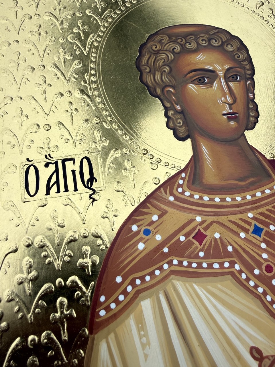 San Esteban, el primer mártir, icono pintado a mano