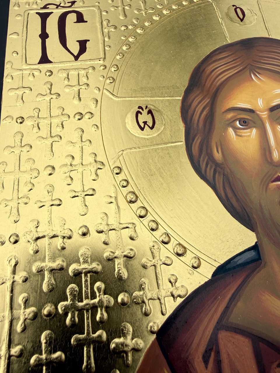 Hand-Painted Icon of Jesus Christ Pantocrator 22x30cm (9x12")