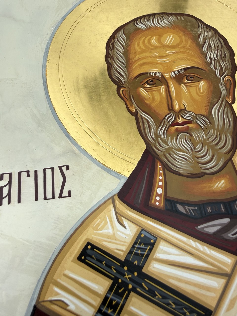 Hand-Painted Icon of Saint Nicholas the Wonderworker 22x30cm (9x12")