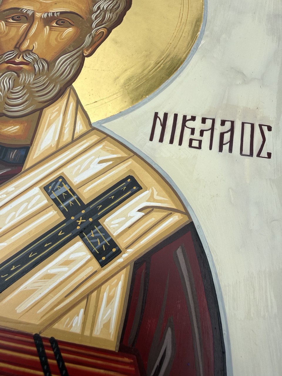 Hand-Painted Icon of Saint Nicholas the Wonderworker 22x30cm (9x12")