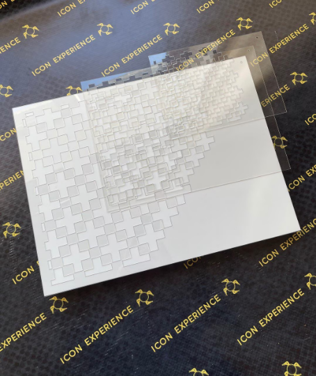 Set of plastic cross stencils (3 pieces)