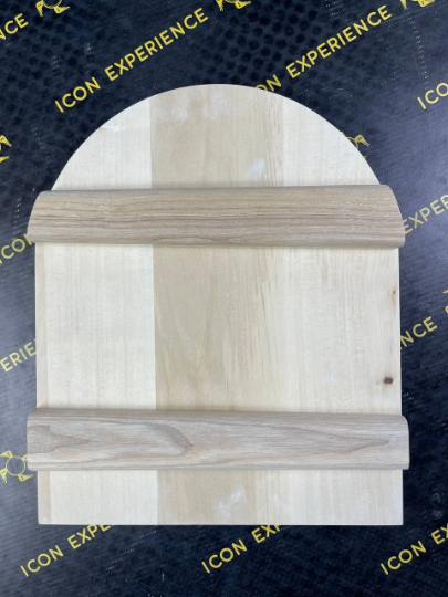 Gessoed icon board with a round raised top border 30х25cm (12" x 10")