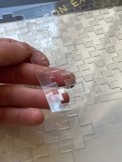 Set of plastic cross stencils (3 pieces)