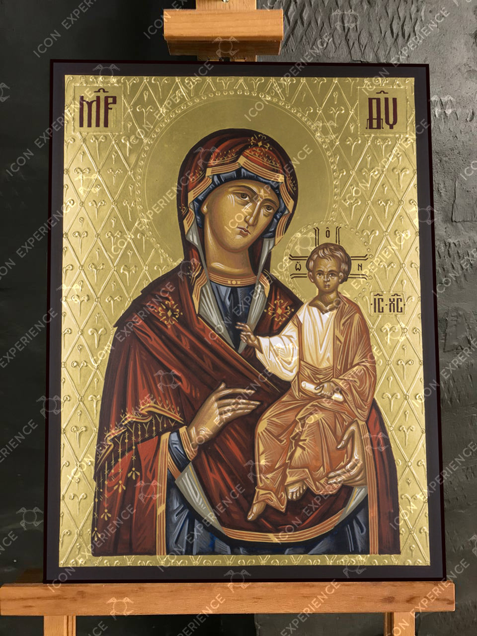 Virgin Mary Hodegetria, Handpainted icon