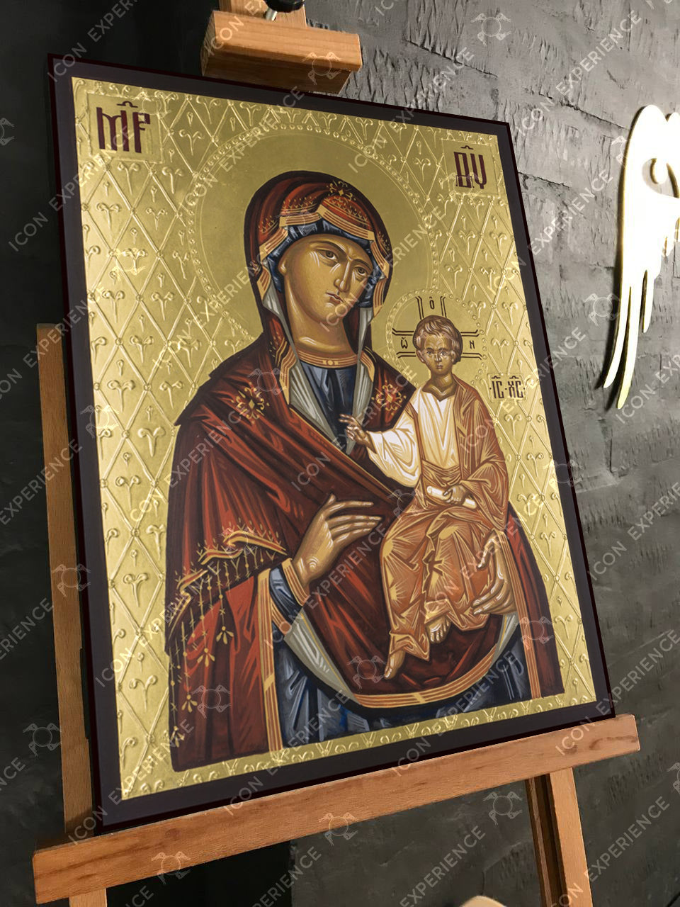 Virgin Mary Hodegetria, Handpainted icon