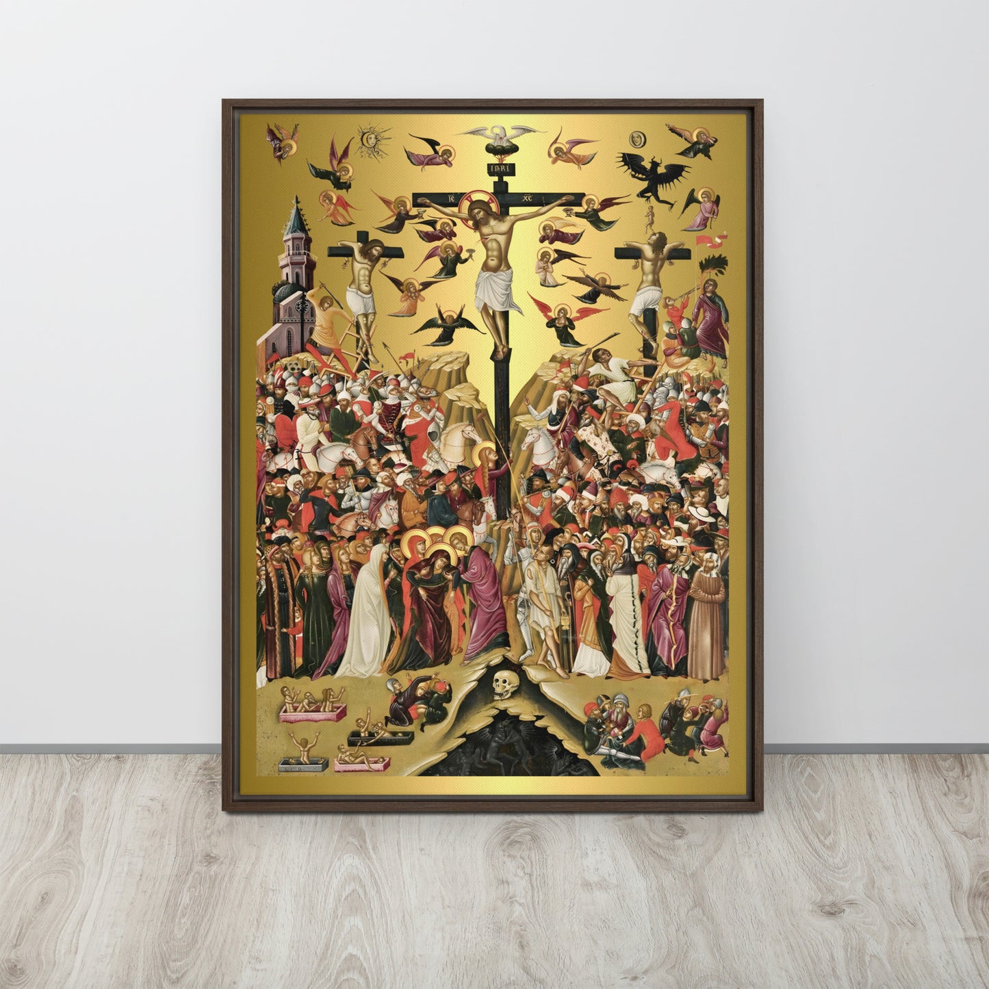 Crucifixión de Jesucristo / Lienzo enmarcado