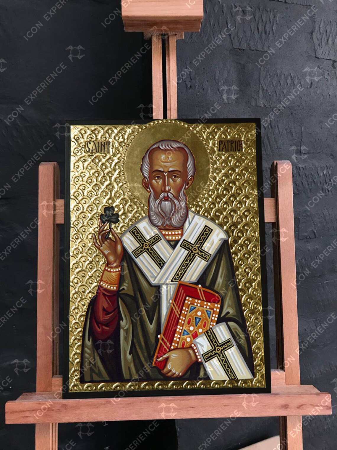 Saint Patrick, Handpainted icon