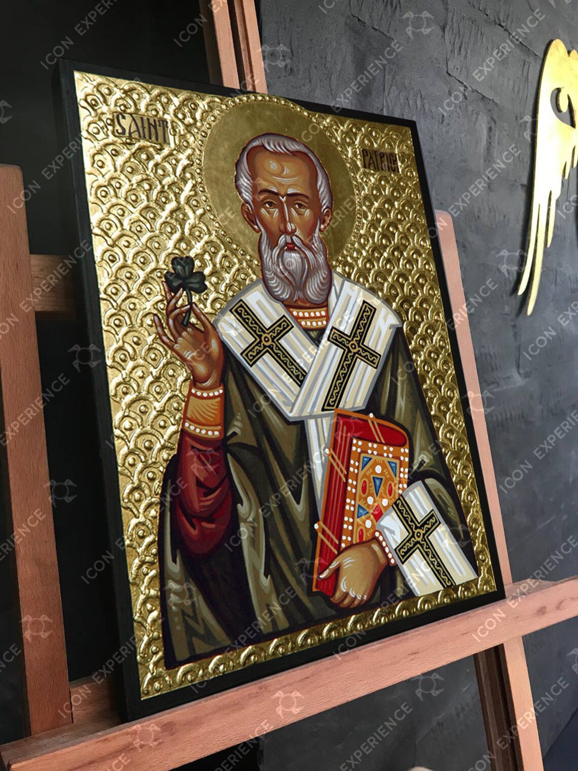 Saint Patrick, Handpainted icon