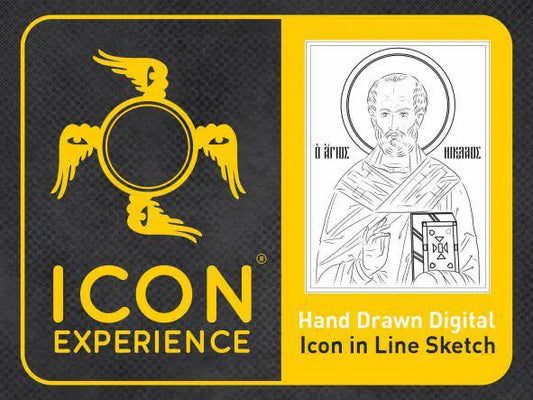 Boceto de arte lineal digital de San Nicolás