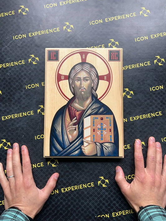 Jesus Christ Pantocrator of Sinai Monastery, Printed icon on wood