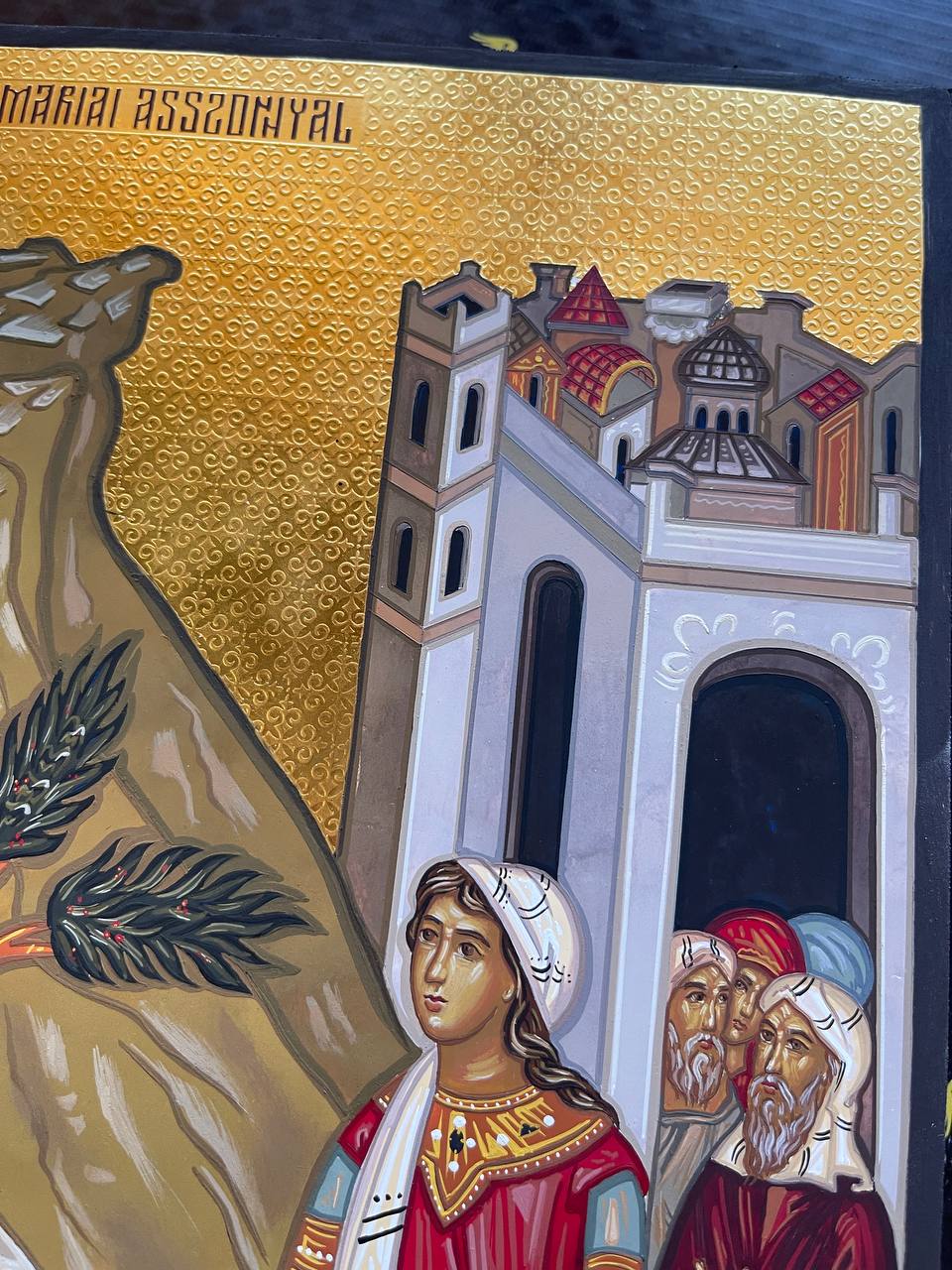 Jesús hablando con la mujer samaritana.
