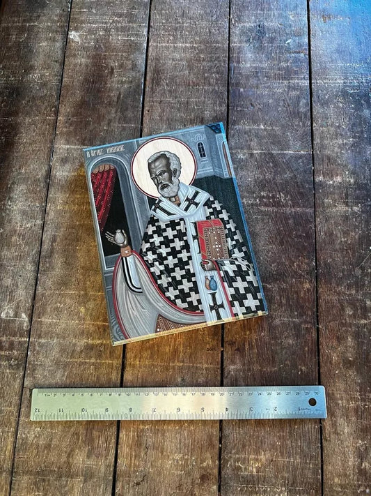 San Nicolás el Auxiliador en Necesitados 17x23cm ¡Listo para enviar!