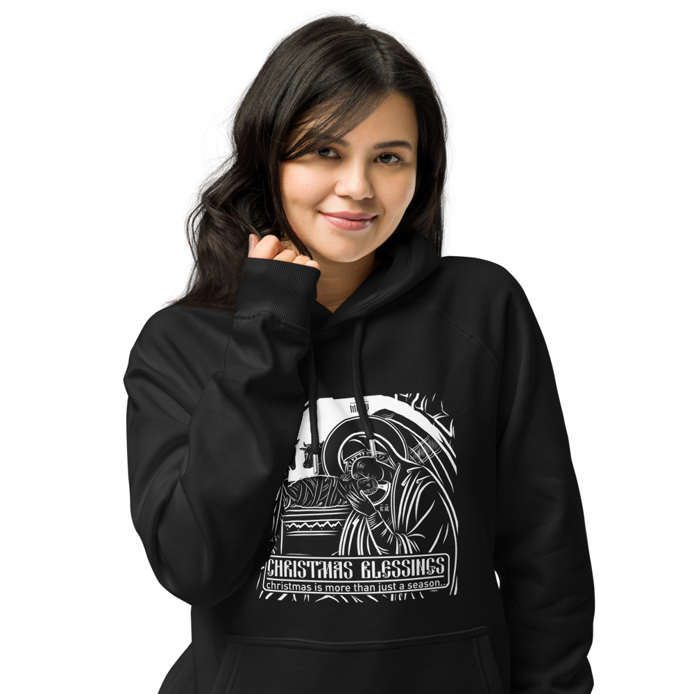 Christmas Blessings / Unisex eco raglan hoodie