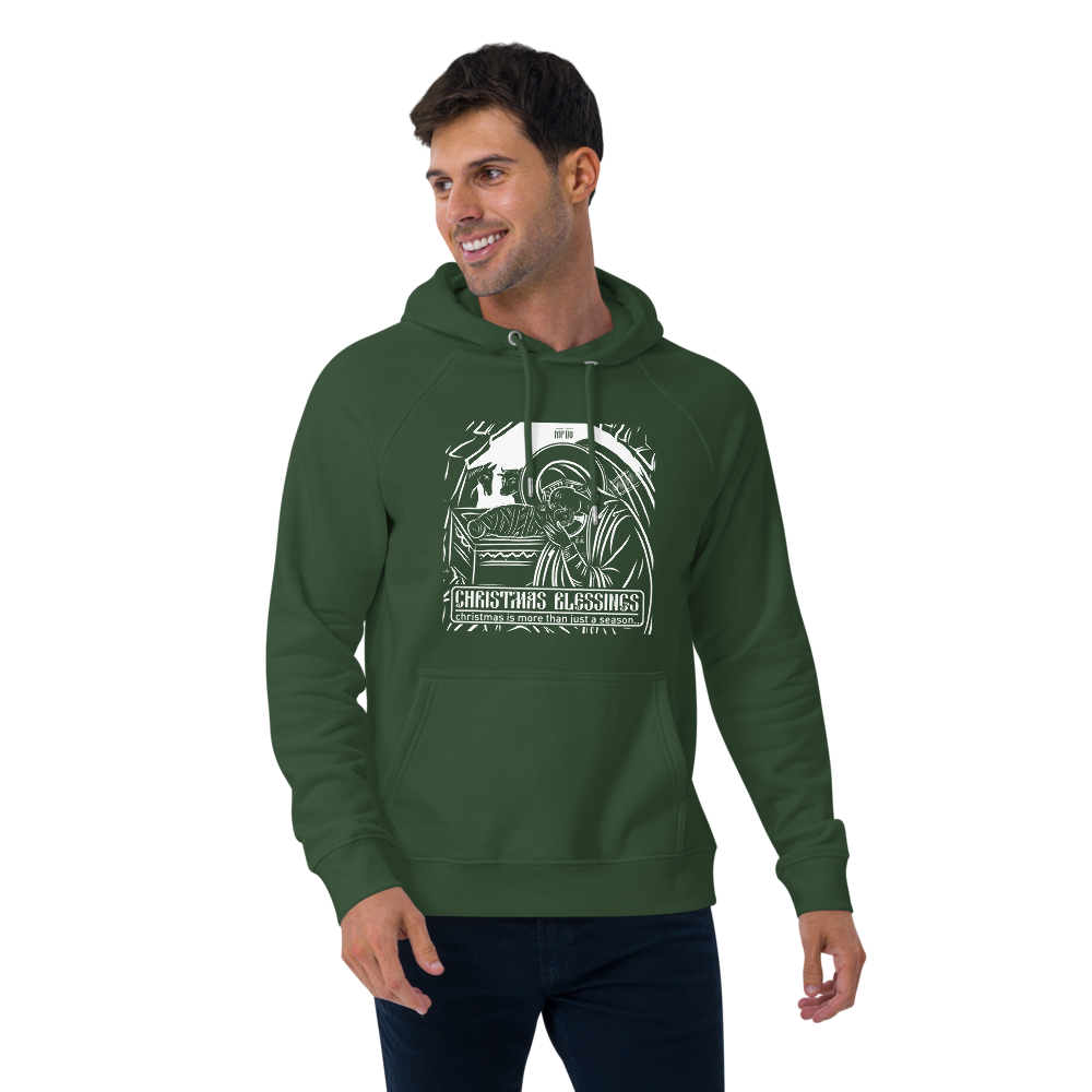 Christmas Blessings / Unisex eco raglan hoodie
