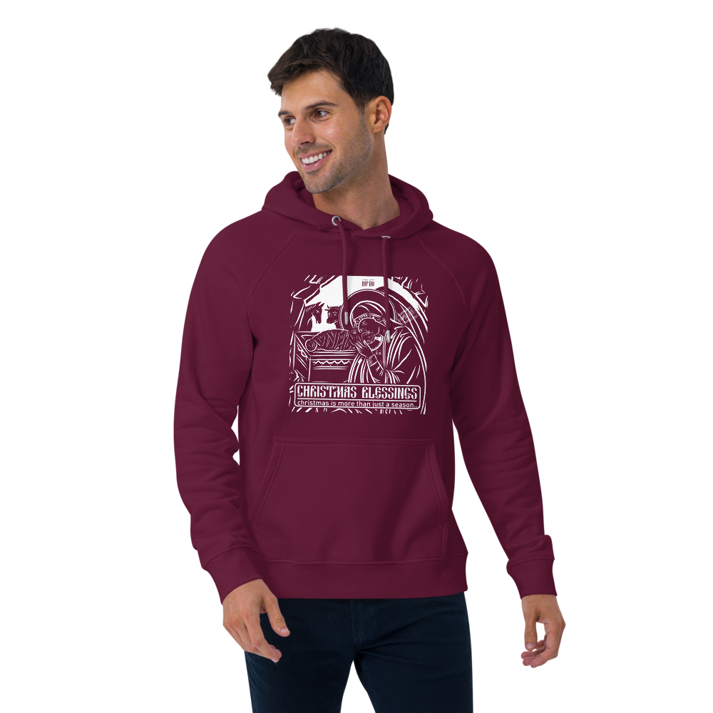 Christmas Blessings / Unisex eco raglan hoodie