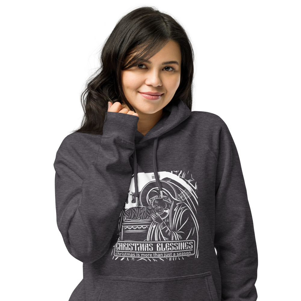 Christmas Blessings / Unisex eco raglan hoodie