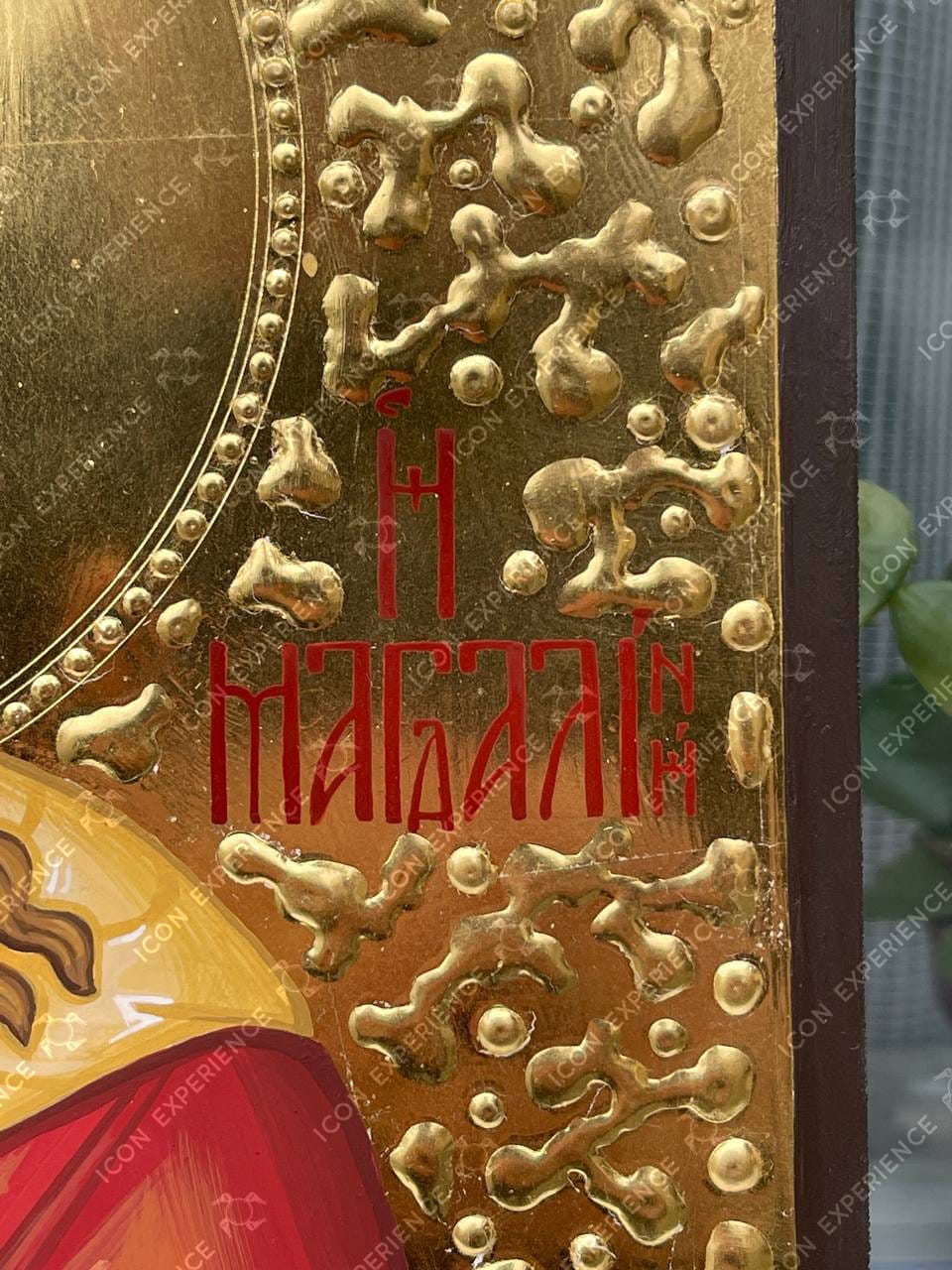 Saint Mary Magdalene Handpainted Icon Greek Orthodox Byzantine Iconography Christian Art Home Decoration Wooden Wall Hanging Deco