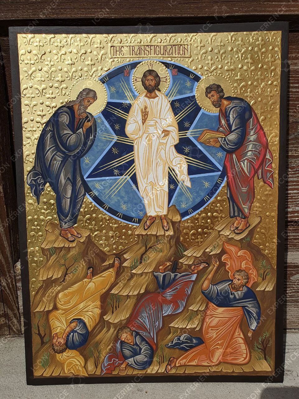 Handpainted icon of Transfiguration of Jesus Christ