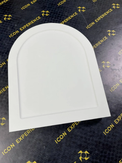 Tablero de iconos en yeso con borde superior redondo elevado 30х25cm (12" x 10")
