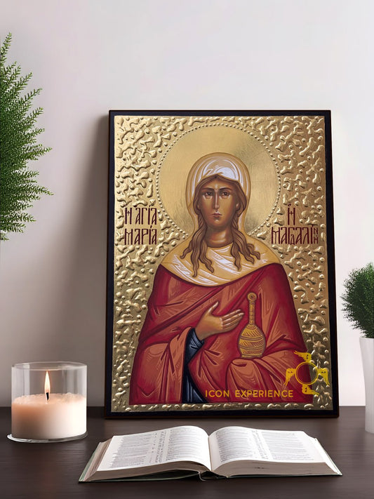 Hand-Painted Icon of Saint Mary Magdalene 22x30cm (9x12")