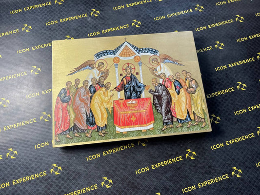 La Sagrada Comunión / Eucaristía Iconografía Bizantina Regalo de Arte Cristiano