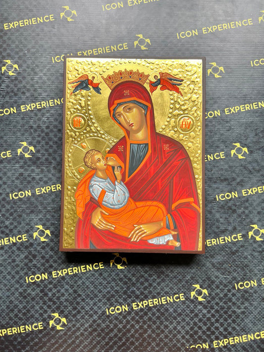 Virgin Mary Galaktotrophousa, Nursing Madonna, Handpainted icon
