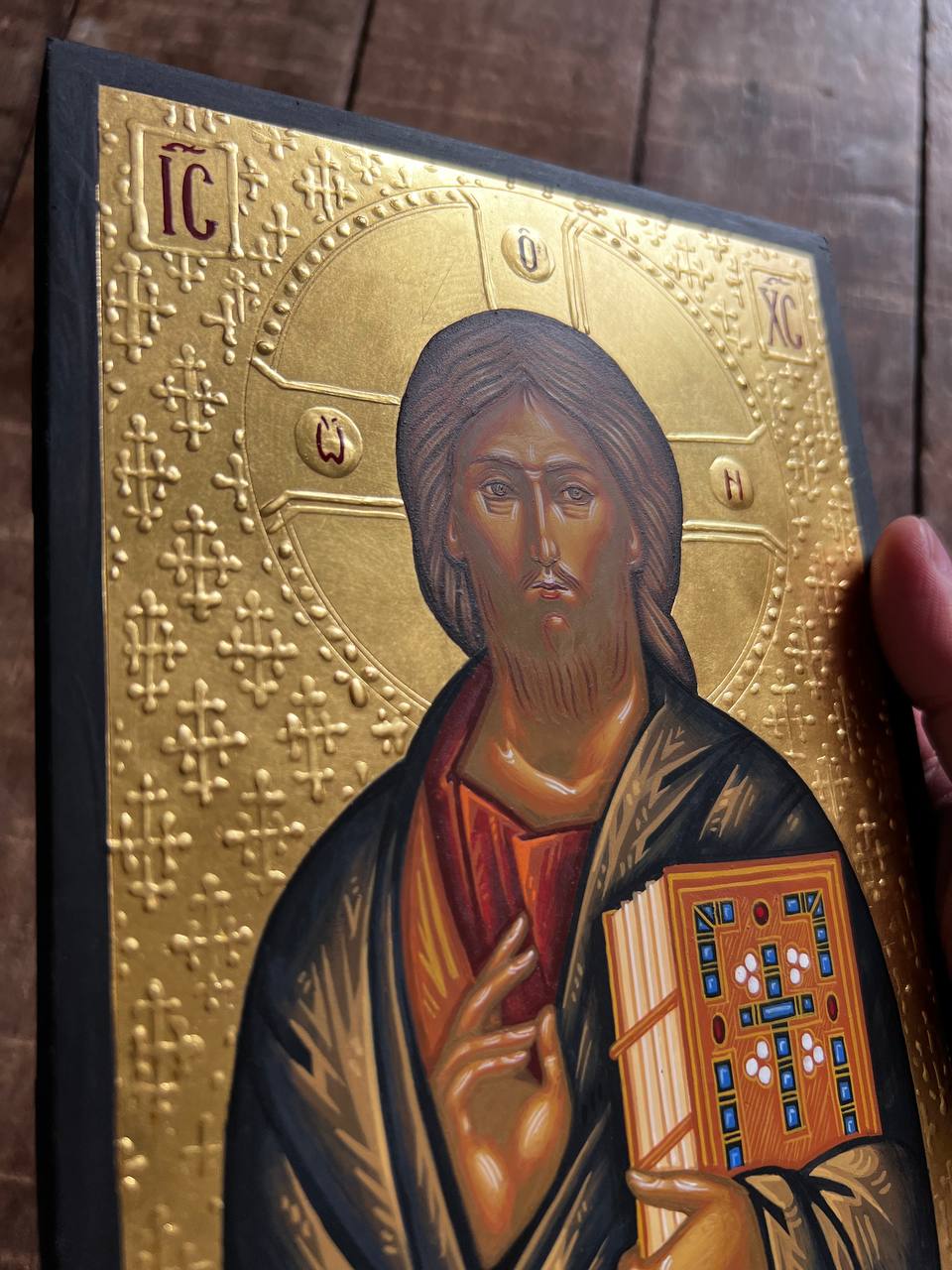 Hand-Painted Icon of Jesus Christ Pantocrator of Sinai Monastery