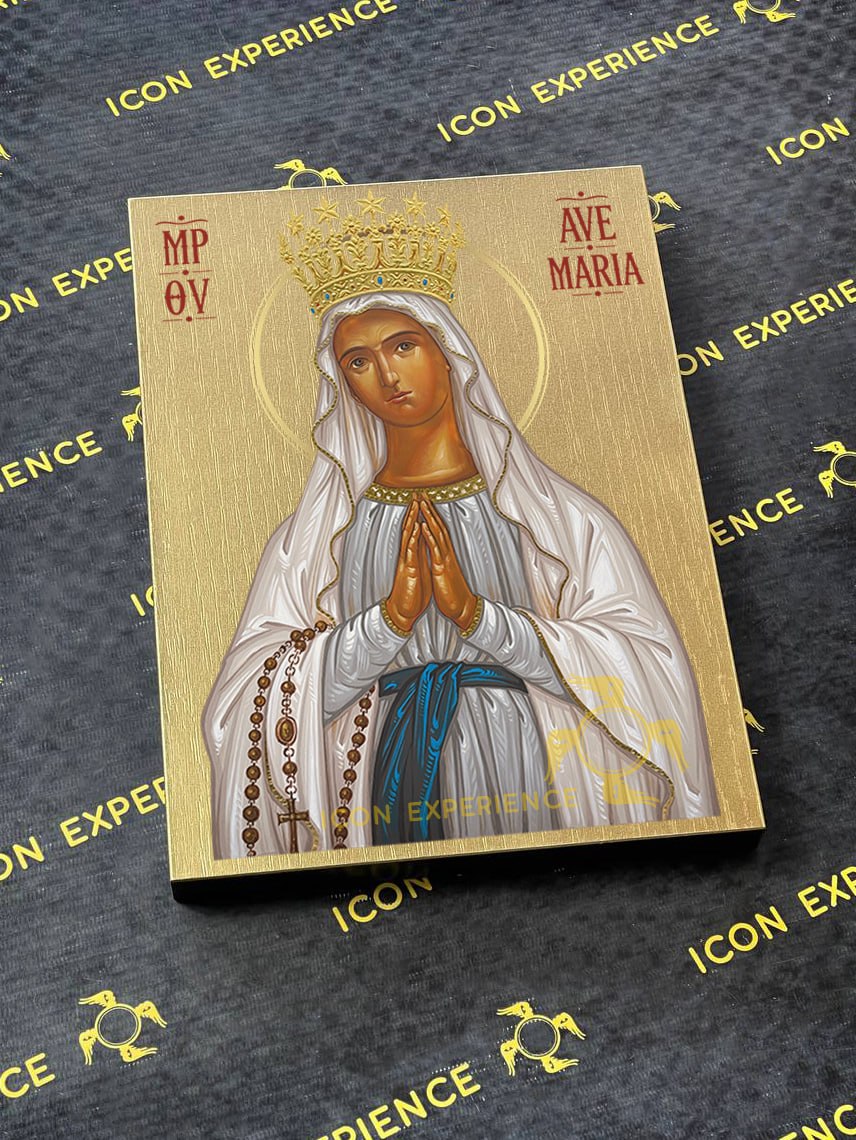 Our Lady of Lourdes  Byzantine Iconography Christian Art Gift