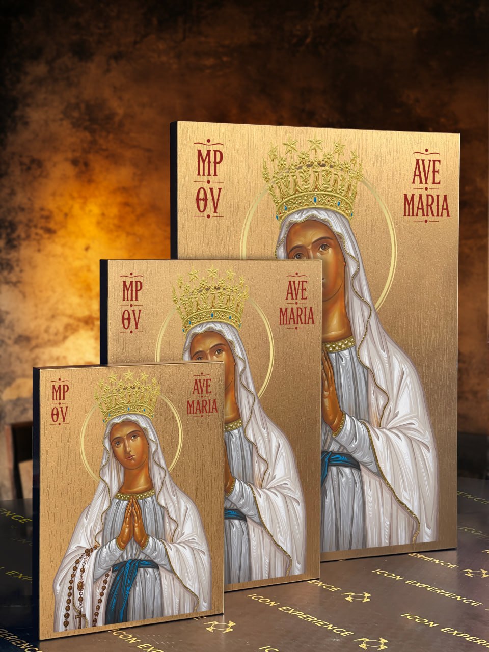Our Lady of Lourdes  Byzantine Iconography Christian Art Gift