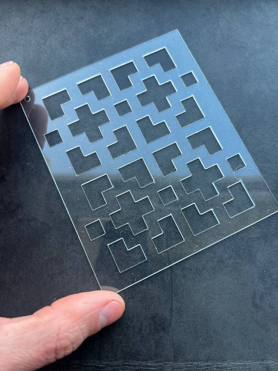 Juego de plantillas de cruz de plástico (3 piezas)