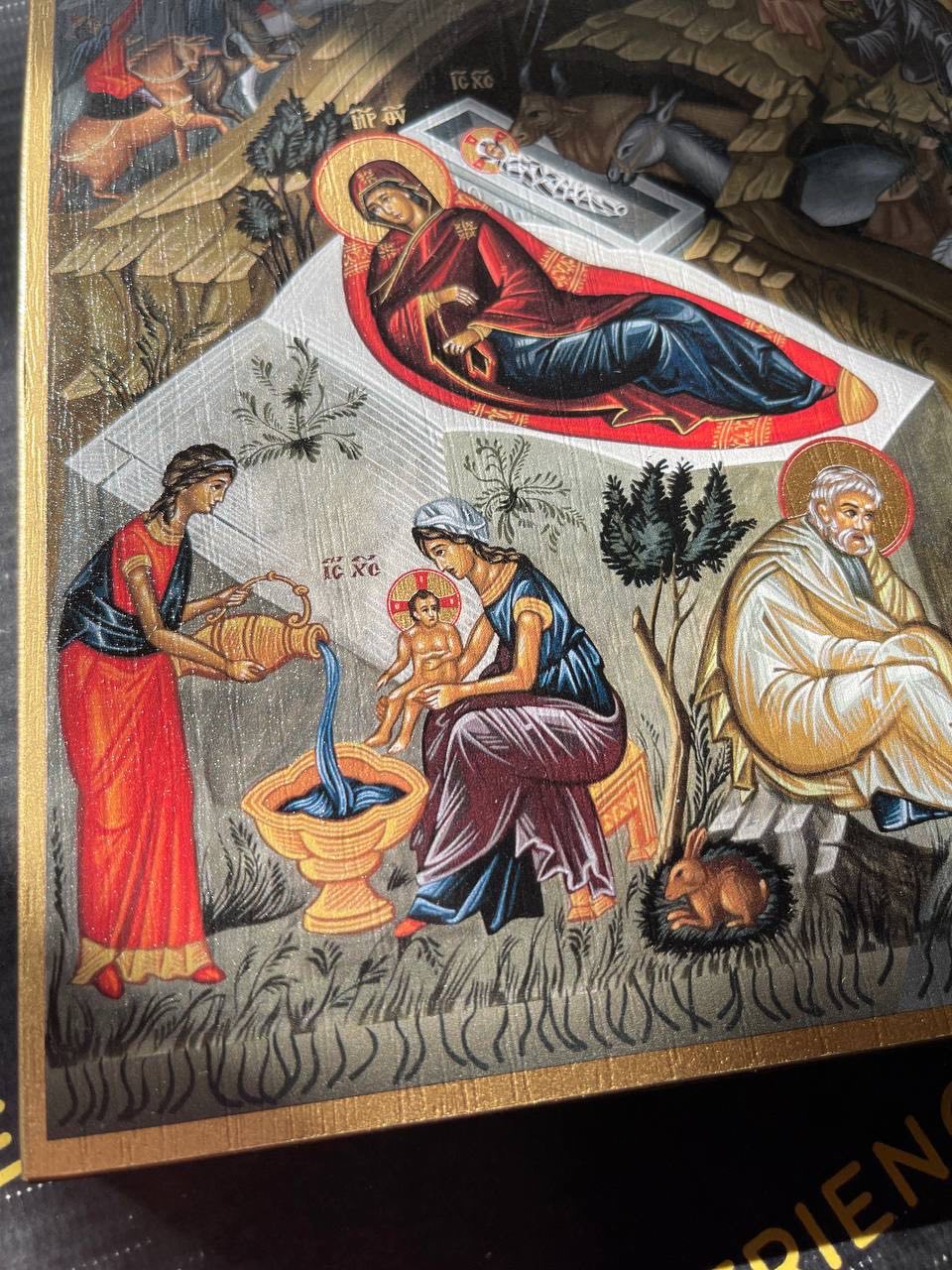 Natividad de Jesucristo Iconografía Bizantina Regalo de Arte Cristiano