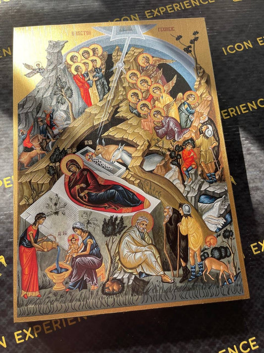 Natividad de Jesucristo, Icono impreso sobre madera