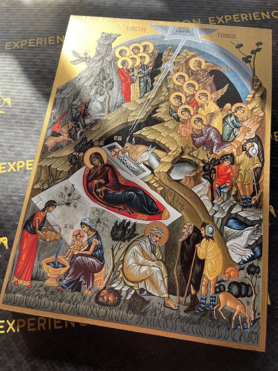 Natividad de Jesucristo Iconografía Bizantina Regalo de Arte Cristiano